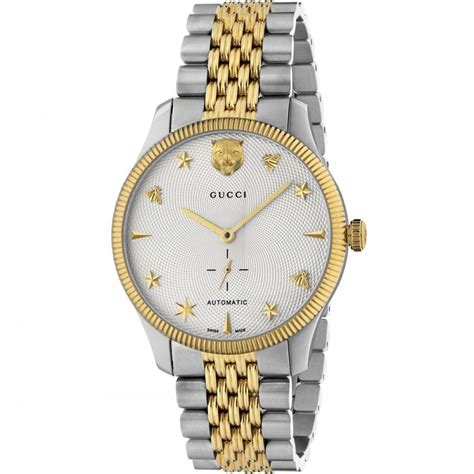 mens gucci two tone watch|gucci g timeless cat.